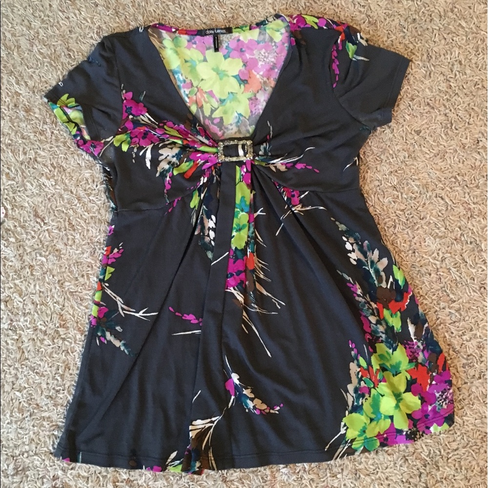 Colorful floral blouse
